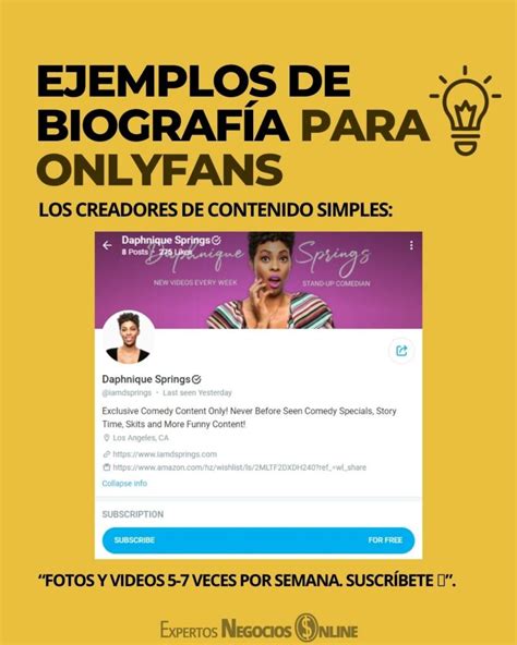 que poner en mi biografia de onlyfans|Ideas para Biografías de OnlyFans